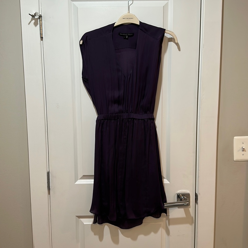 THEYSKENS THEORY S purple silk dress